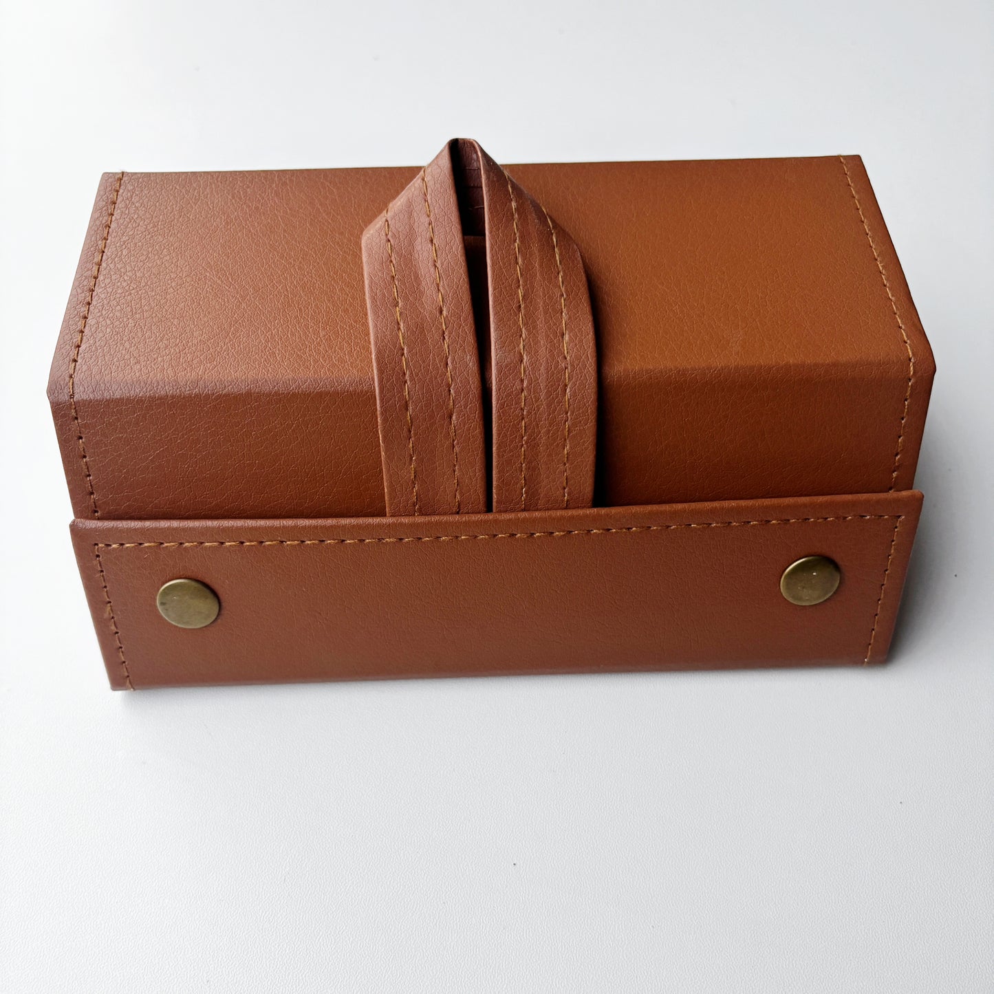 3 in 1 Leather Glasses Box and Protective Eyewear Case
 - Brown & Black